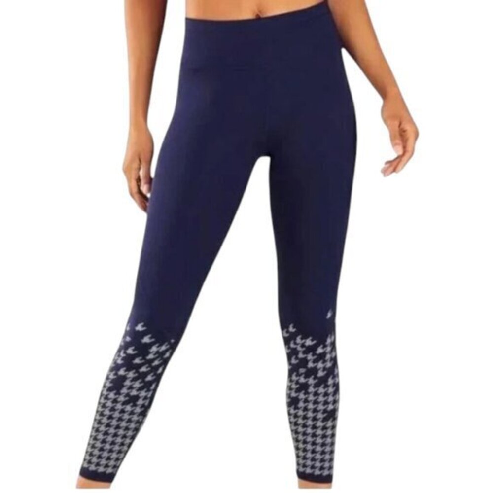 Fabletics Navy Silver Ultracool Reflective Running Leggings Size Small EUC #5867